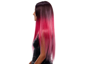 चीन हीट रेसिस्टेंट फाइबर के साथ यूरोपीय रंगीन मानव बाल फीता फ्रंट विग 31 इंच आपूर्तिकर्ता